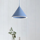 Nordic stylish white conical pendant light dining room hanging lamp