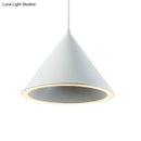Nordic stylish white conical pendant light dining room hanging lamp