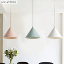 Nordic stylish white conical pendant light dining room hanging lamp