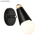 DecorBites™ Rotatable Nordic Sweet Cone Wall Light - Child Bedroom Wall Sconce with Metal/Wood Backplate