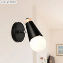 DecorBites™ Rotatable Nordic Sweet Cone Wall Light - Child Bedroom Wall Sconce with Metal/Wood Backplate