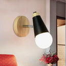 DecorBites™ Rotatable Nordic Sweet Cone Wall Light - Child Bedroom Wall Sconce with Metal/Wood Backplate