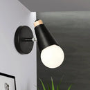 DecorBites™ Rotatable Nordic Sweet Cone Wall Light - Child Bedroom Wall Sconce with Metal/Wood Backplate