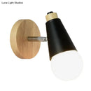 DecorBites™ Rotatable Nordic Sweet Cone Wall Light - Child Bedroom Wall Sconce with Metal/Wood Backplate