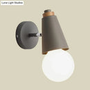 DecorBites™ Rotatable Nordic Sweet Cone Wall Light - Child Bedroom Wall Sconce with Metal/Wood Backplate