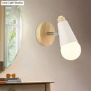 DecorBites™ Rotatable Nordic Sweet Cone Wall Light - Child Bedroom Wall Sconce with Metal/Wood Backplate