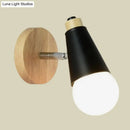 DecorBites™ Rotatable Nordic Sweet Cone Wall Light - Child Bedroom Wall Sconce with Metal/Wood Backplate
