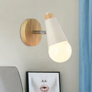 DecorBites™ Rotatable Nordic Sweet Cone Wall Light - Child Bedroom Wall Sconce with Metal/Wood Backplate