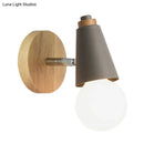 DecorBites™ Rotatable Nordic Sweet Cone Wall Light - Child Bedroom Wall Sconce with Metal/Wood Backplate