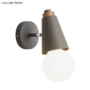 DecorBites™ Rotatable Nordic Sweet Cone Wall Light - Child Bedroom Wall Sconce with Metal/Wood Backplate