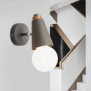 DecorBites™ Rotatable Nordic Sweet Cone Wall Light - Child Bedroom Wall Sconce with Metal/Wood Backplate