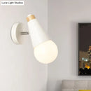 DecorBites™ Rotatable Nordic Sweet Cone Wall Light - Child Bedroom Wall Sconce with Metal/Wood Backplate