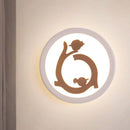 DecorBites™ White LED Acrylic Wall Sconce with Bird Silhouette - Nordic Style