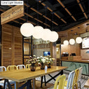 Nordic white glass ball pendant lights set of 4 dining room