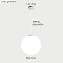 Nordic white glass ball pendant lights set of 4 dining room