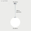 Nordic white glass ball pendant lights set of 4 dining room