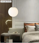 Nordic white glass ball pendant lights set of 4 dining room