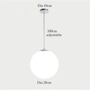 Nordic white glass ball pendant lights set of 4 dining room