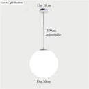 Nordic white glass ball pendant lights set of 4 dining room