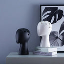 Nordic white human head ceramic vase living room flower decor