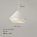 Nordic white pleated cream fabric led pendant chandelier bedroom light