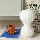 Nordic white ribbed hot air balloon table lamp bedroom light