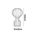 Nordic white ribbed hot air balloon table lamp bedroom light