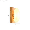 Nordic wood and frosted white glass wall light – bedroom sconce