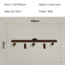 Nordic woodentrack led ceiling spotlight living room wooden light