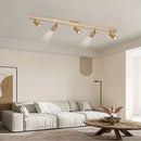 Nordic woodentrack led ceiling spotlight living room wooden light