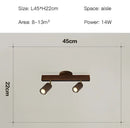 Nordic woodentrack led ceiling spotlight living room wooden light