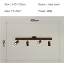 Nordic woodentrack led ceiling spotlight living room wooden light