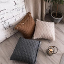 Nordic woven decorbites knit pillow cover living room button closure