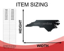 Metal North Carolina Wall Art - Custom Metal US State Sign - 14 Color Options