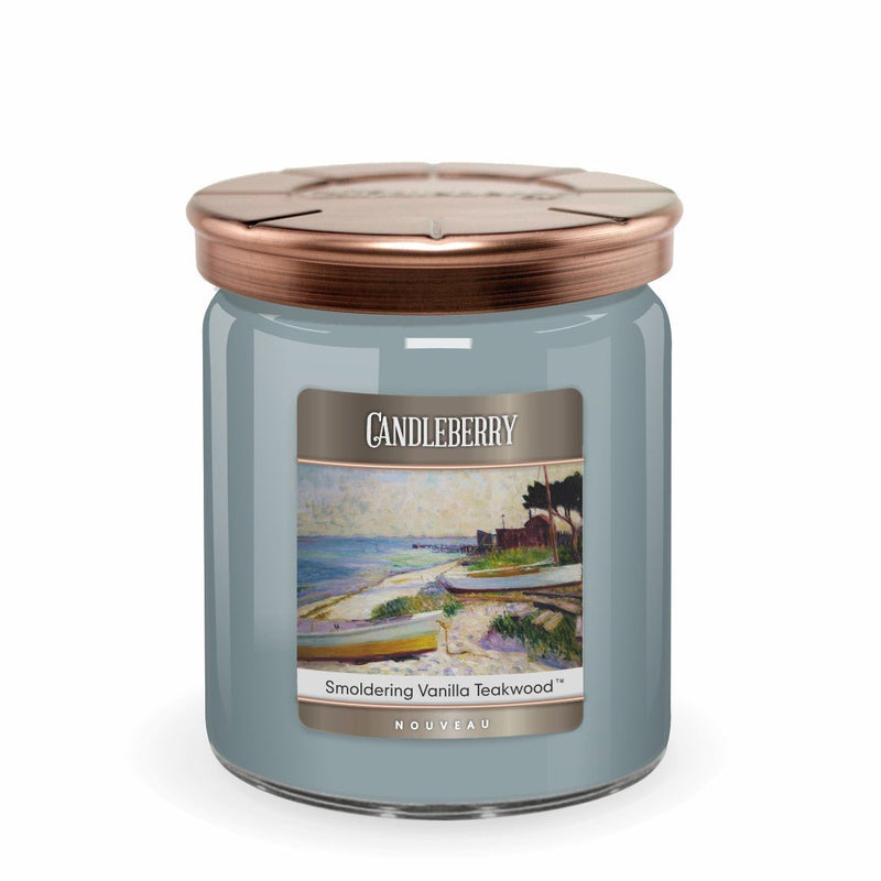 NOUVEAU™ - Smoldering Vanilla Teakwood™, 3 - Wick, Candy Jar Candle (Collective)