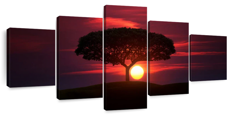 African Sunset Sky Wall Art