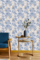Floral Blue Pattern Wallpaper