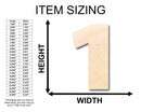 Unfinished Wood Block Number 1 - Craft - up to 46" DIY