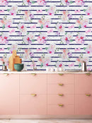 Nursery Pink Orchid Wallpaper