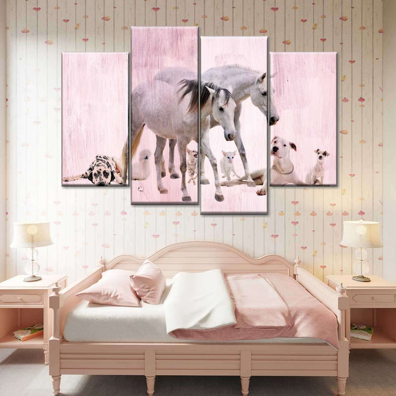 Dogs And Horses Wall Art