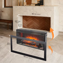 Nuvia 36-Inch Electric Antique Black Touch Panel Infrared Fireplace Insert With Removable Trim Kit (SAK84610)