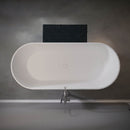 Nuvia 59-Inch Luxury Solid Surface Matte White Freestanding Soaking Tub (SAK95320)