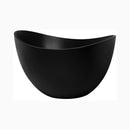 Nuvia 63-Inch Modern Freestanding Single-Piece Matte Black Finish Stone Resin Bathtub (SAK69041)