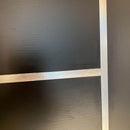 [36X80-Inch] Nuvia Black Modern Left Inswing Fiberglass Front Door With Frosted Glass [4-9/16 Frame] (SAK96731)