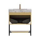 Nuvia Luxury 30-Inch Corolla Oak Freestanding Bathroom Vanity With Sink And Storage (SAK79352)