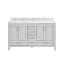 Nuvia Premium 60-Inch Freestanding Double Sink Bathroom Vanity With Carrara Marble Top (SAK51829)
