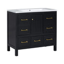 Nuvia Premium 72-Inch Bathroom Vanity Set With Resin Sink And Soft-Close Drawers [Faucet Not Included] (SAK62749)