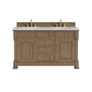 James Martin Brookfield 60" Double Bathroom Vanity, Pecan