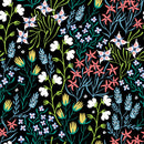 Fashionable Dark Wallpaper with Little Flowers
