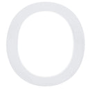 Arial Font White Painted MDF Wood Letter O (6 Inches)